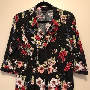 torrid button up floral maxi dress